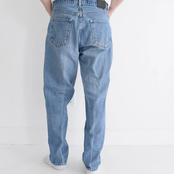 Vintage 90S DKNY Faded Mid wash Straight Leg Denim Jeans Size 14 - Picture 2 of 11